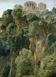 Vestatemplet og sibyllerne i Tivoli, 1834